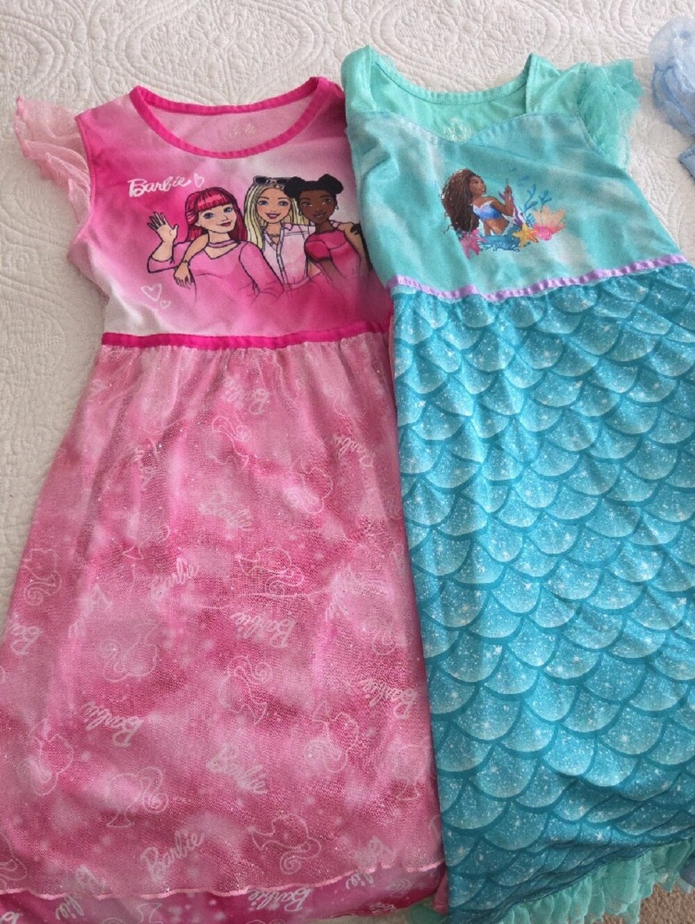 Girls' Disney Princess Sleeveless Nightgowns - Pink, Aqua, Light Blue, Red - Picture 2 of 7